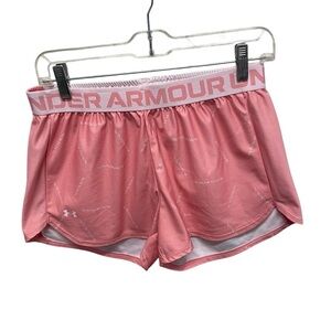 Under armour pink activewear shorts women’s medium loose fit